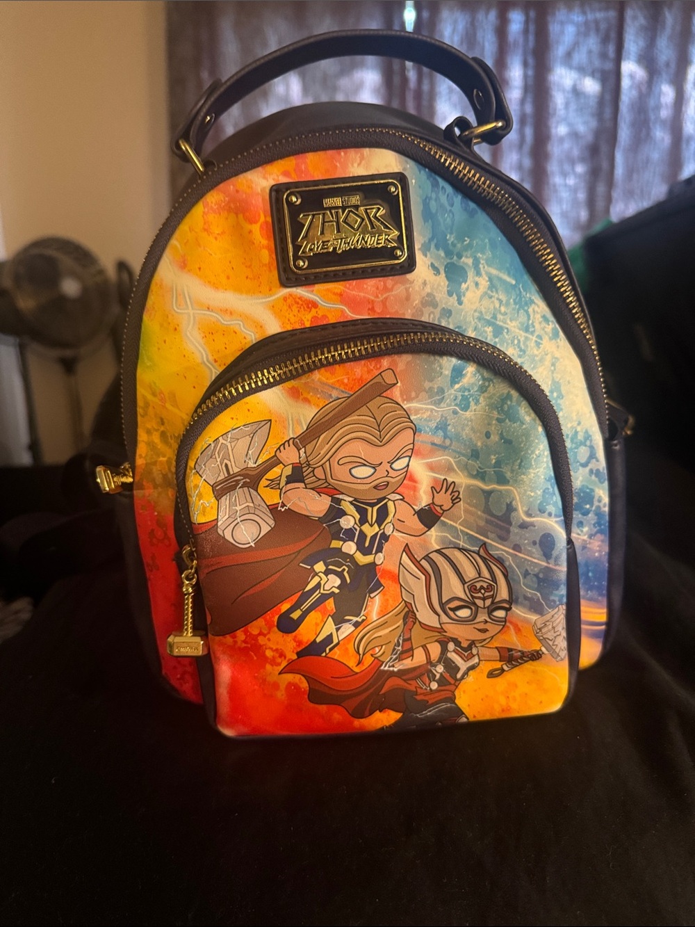 Loungefly Marvel Thor Little Legends Mini Backpack - Multicolor Orange Blue Red